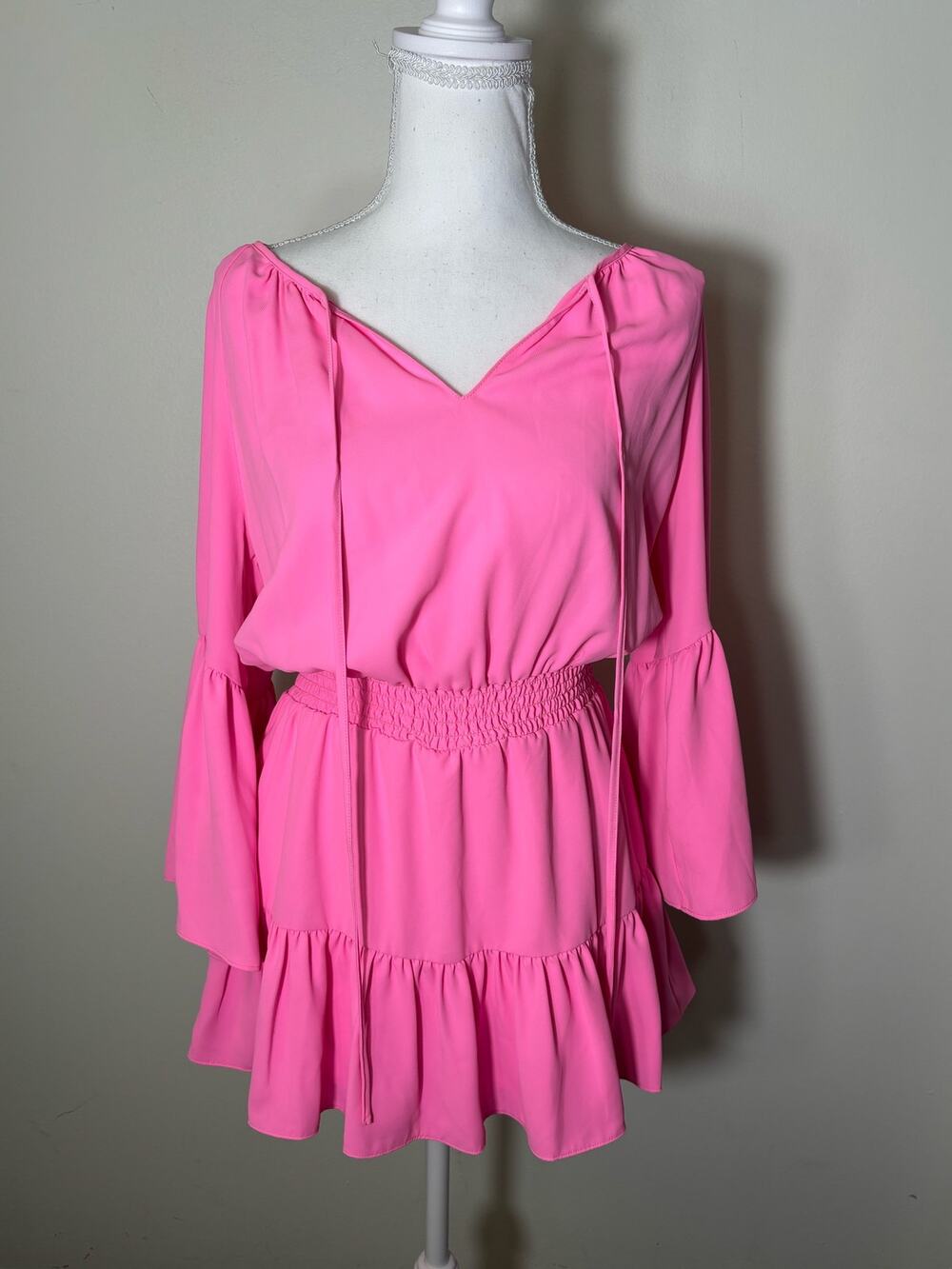 Amanda Upchard Bright Pink Mini Dress Sz XS